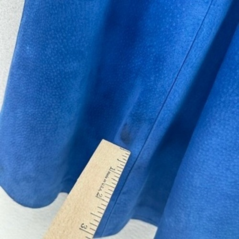 VTG Leathercraft Process Blue Suede Leather Midi Skirt High Waist 24" 1980s 80s - Picture 6 of 12